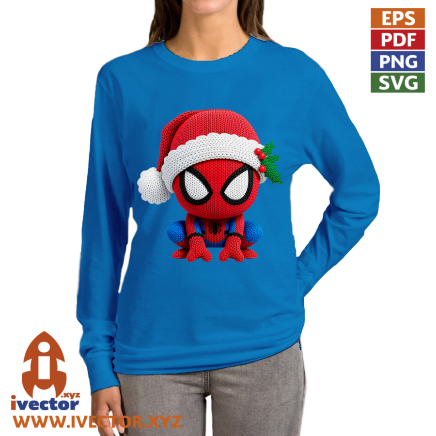 SPIDERMAN-NAVIDENO-PNG-ALTA-CALIDAD-P1 SPIDERMAN CROCHET PNG ALTA CALIDAD