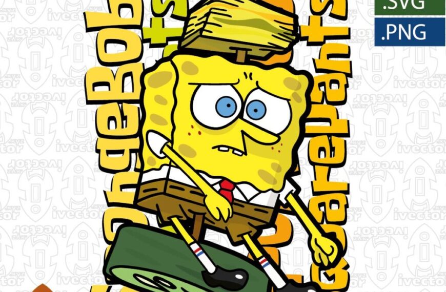 SPONGEBOB SQUAREPANTS BROCHETA VECTOR EDITABLE EPS PDF