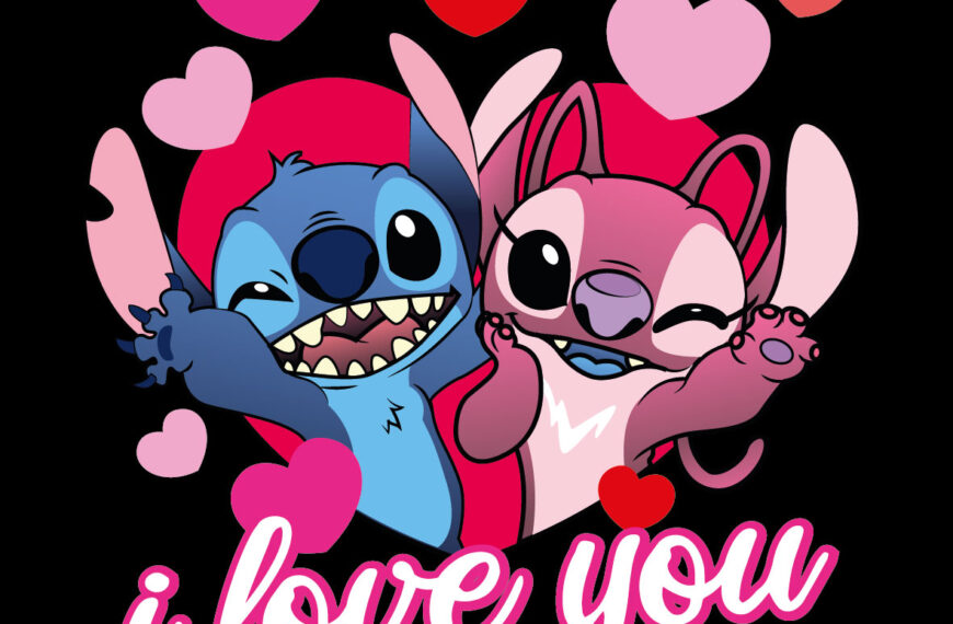 STICH AND ANGEL AMOR VECTOR EDITABLE EPS PDF