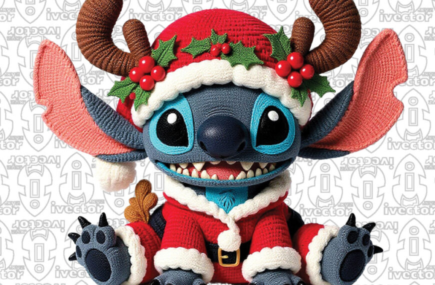 STICK ESTILO CROCHET NAVIDEÑO PNG ALTA CALIDAD