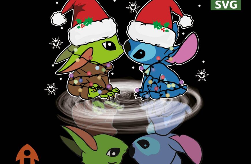 STITCH BABY JODA VECTOR NAVIDEÑO