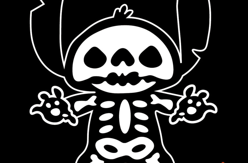 STITCH CALAVERA VECTOR EDITABLE CORTE VINIL EPS PDF