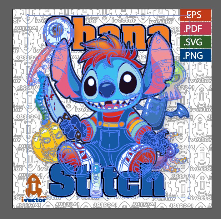STITCH-CHUCKY-VECTOR-EDITABLE_P1 STITCH CHUCKY VECTOR EDITABLE
