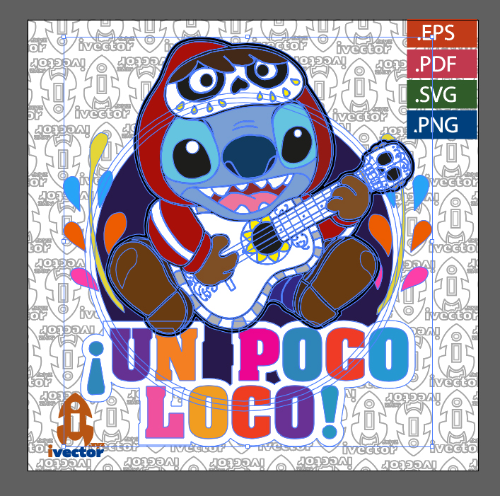 STITCH-COCO-UN-POCO-LOCO-VECTOR-EDITABLE_2 STITCH COCO UN POCO LOCO VECTOR EDITABLE