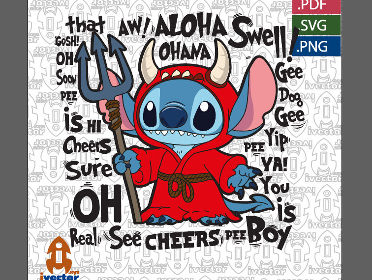 STITCH DEMON LETRAS NEGRAS EPS PDF