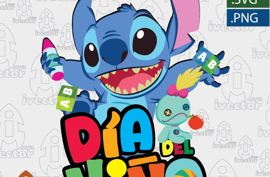 STITCH DIA DEL NIÑO VECTOR EDITABLE EPS PDF