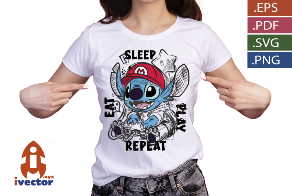 STITCH-GAMER-LINEAS-VECTOR-EDITABLE_p1 STITCH GAMER LINEAS VECTOR EDITABLE