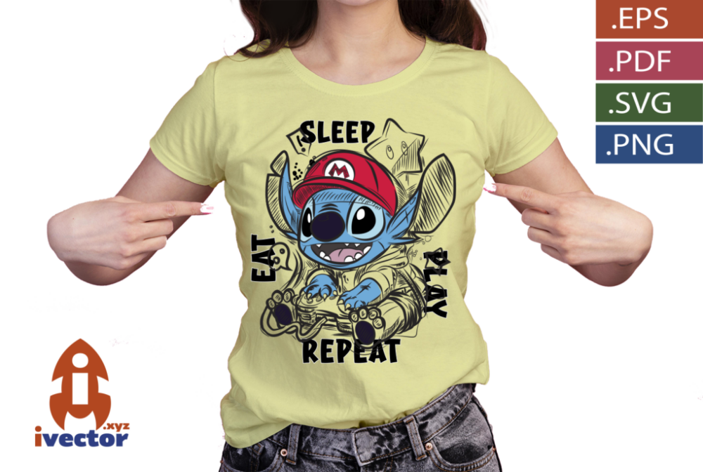 STITCH-GAMER-LINEAS-VECTOR-EDITABLE_p2 STITCH GAMER LINEAS VECTOR EDITABLE
