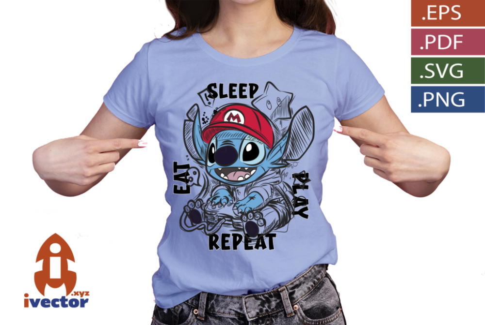 STITCH-GAMER-LINEAS-VECTOR-EDITABLE_p3 STITCH GAMER LINEAS VECTOR EDITABLE