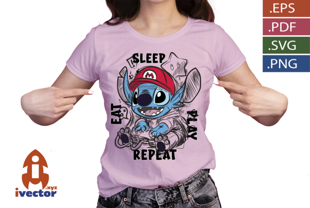 STITCH-GAMER-LINEAS-VECTOR-EDITABLE_p4 STITCH GAMER LINEAS VECTOR EDITABLE
