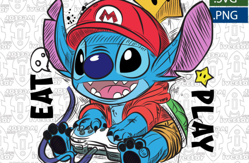 STITCH GAMER VECTOR EDITABLE