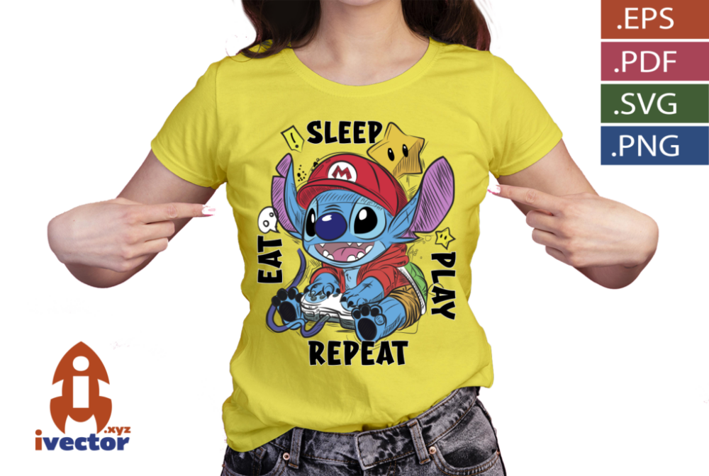 STITCH-GAMER-VECTOR-EDITABLE_P4 STITCH GAMER VECTOR EDITABLE