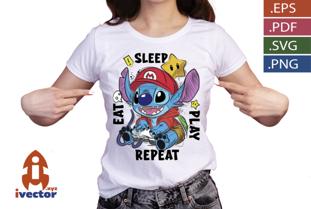 STITCH-GAMER-VECTOR-EDITABLE_P6 STITCH GAMER VECTOR EDITABLE