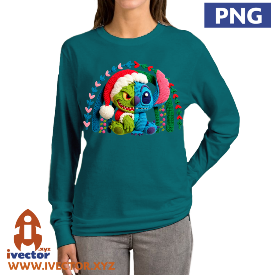 STITCH-GRINCH-ARCO-NAVIDENO-CROCHET-PNG-p3 STITCH GRINCH ARCO NAVIDEÑO CROCHET PNG