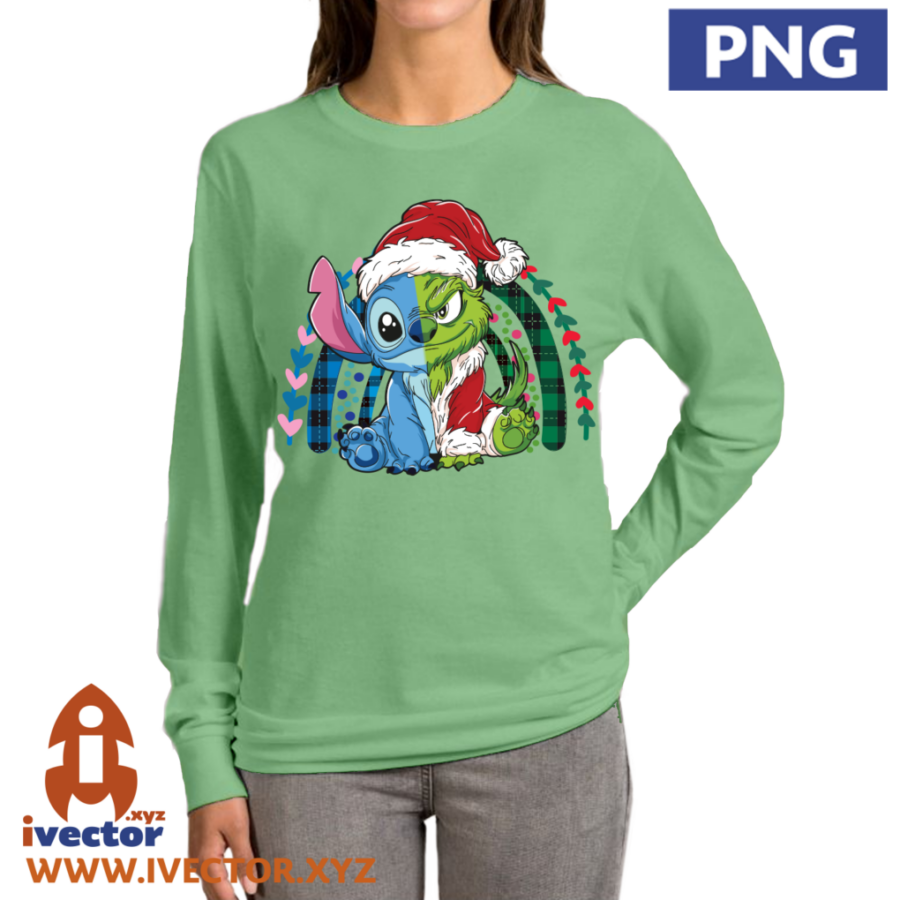 STITCH-GRINCH-ARCO-NAVIDENO-CROCHET-PNG-p6 GRINCH STITCH ARCO NAVIDEÑO VECTOR EDITABLE EPS PDF