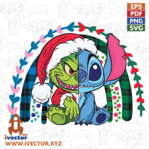 STITCH-GRINCH-ARCO-NAVIDENO-VECTOR-EDITABLE-EPS-PDF-01-300x300 VECTORES Y RECURSOS