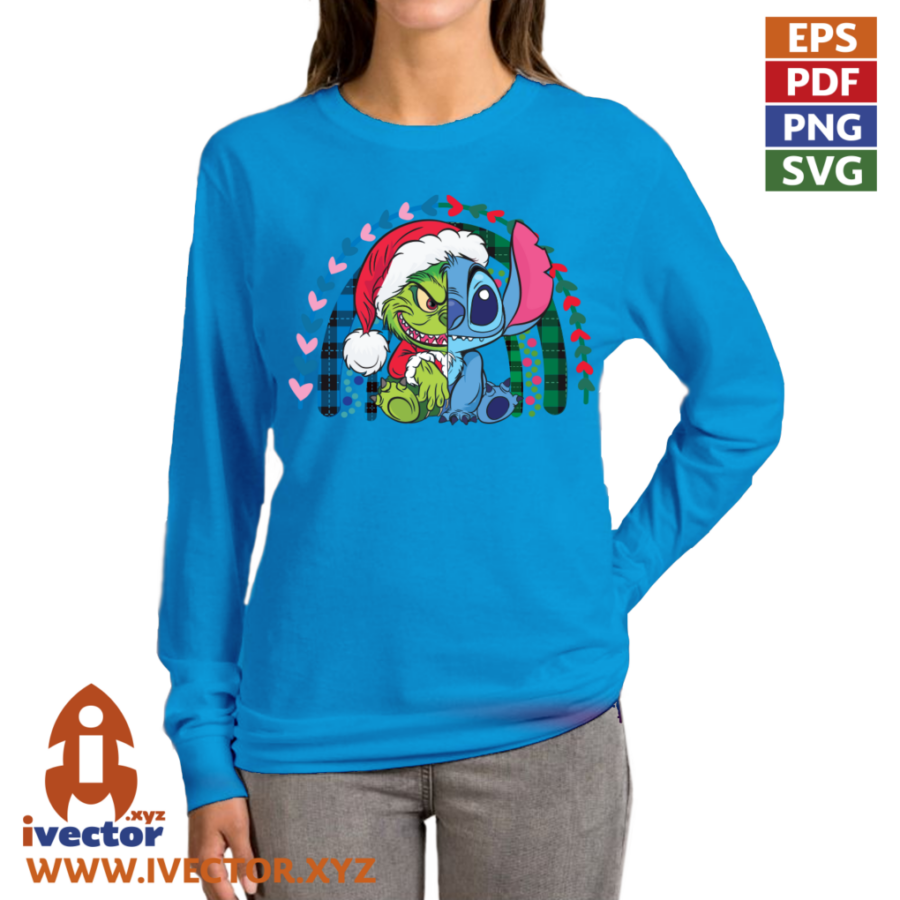 STITCH-GRINCH-ARCO-NAVIDENO-VECTOR-EDITABLE-EPS-PDF-P4 STITCH GRINCH ARCO NAVIDEÑO VECTOR EDITABLE EPS PDF