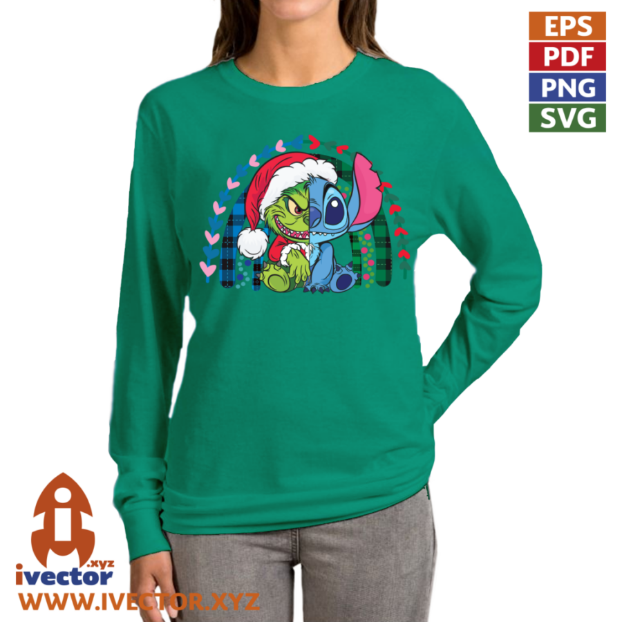 STITCH-GRINCH-ARCO-NAVIDENO-VECTOR-EDITABLE-EPS-PDF-P5 STITCH GRINCH ARCO NAVIDEÑO VECTOR EDITABLE EPS PDF