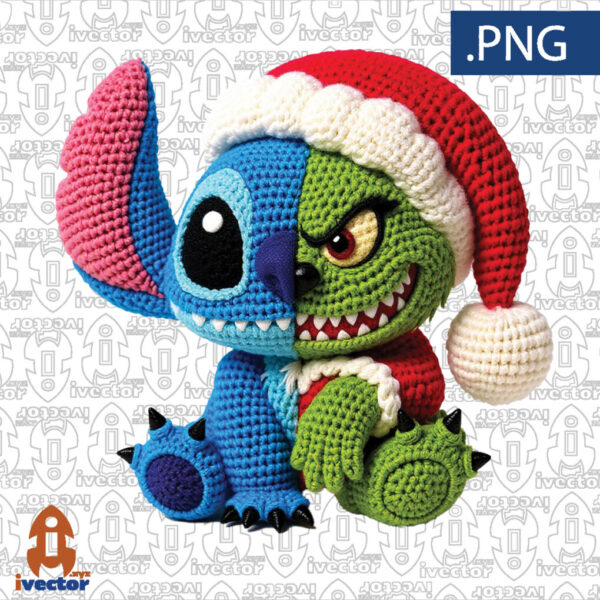STITCH-GRINCH-MERRY-CHRISTMAS-VECTOR-EDITABLE-600x600 Ivector - Recursos Ilimitados DTF