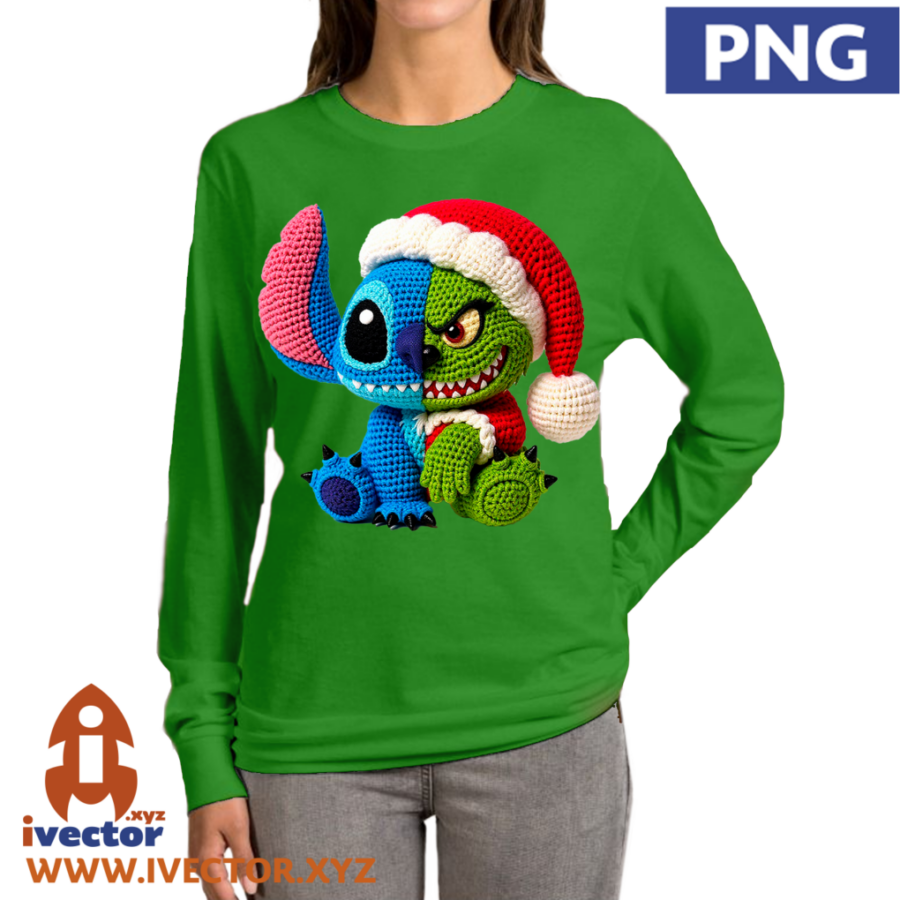 STITCH-GRINCH-MERRY-CHRISTMAS-VECTOR-EDITABLE-P2 STITCH GRINCH MERRY CHRISTMAS VECTOR EDITABLE