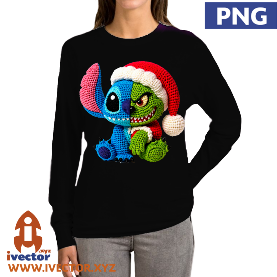 STITCH-GRINCH-MERRY-CHRISTMAS-VECTOR-EDITABLE-P3 STITCH GRINCH MERRY CHRISTMAS VECTOR EDITABLE