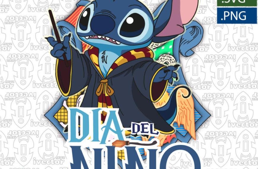 STITCH HARRY POTTER DÍA DEL NIÑO VECTOR