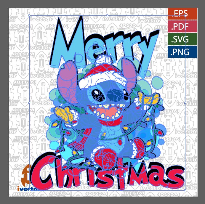 STITCH-MERRY-CHRISTMAS-VECTOR-EDITABLE_p1 STITCH MERRY CHRISTMAS VECTOR EDITABLE