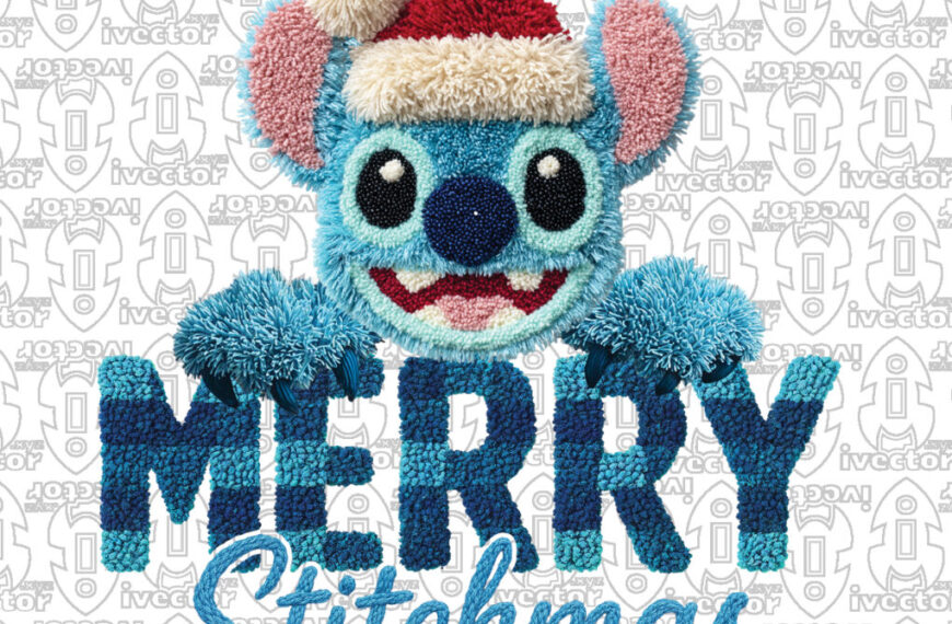 STITCH MERRY STITCHMAS CROCHET PNG ALTA CALIDAD