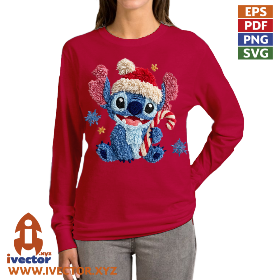 STITCH-NAVIDENO-CROCHET-PNG-ALTA-CALIDAD-p1 STITCH MERRY STITCHMAS CROCHET PNG ALTA CALIDAD