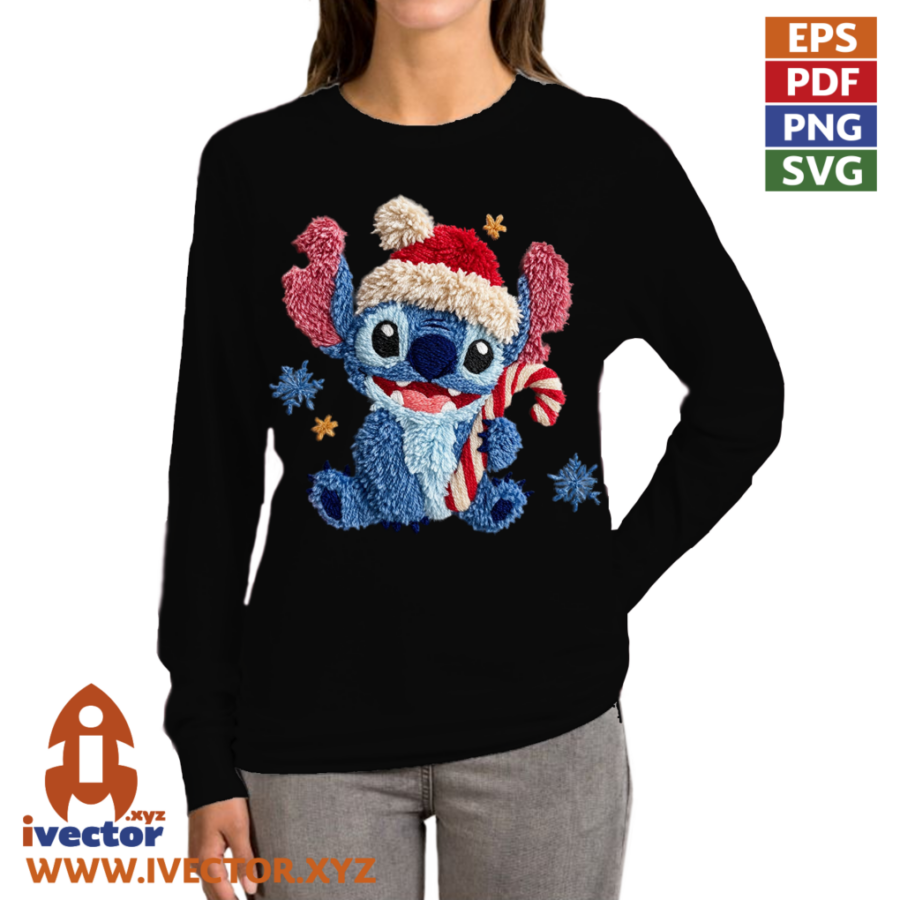 STITCH-NAVIDENO-CROCHET-PNG-ALTA-CALIDAD-p2 STITCH MERRY STITCHMAS CROCHET PNG ALTA CALIDAD