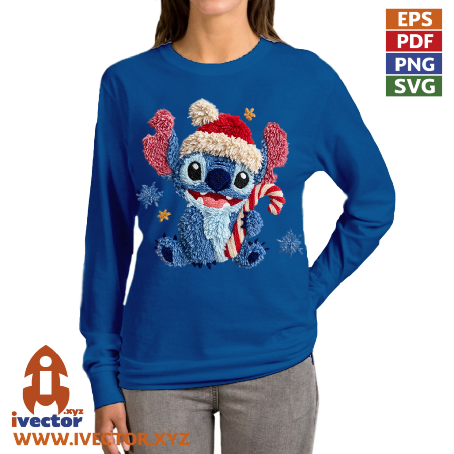 STITCH-NAVIDENO-CROCHET-PNG-ALTA-CALIDAD-p3 STITCH MERRY STITCHMAS CROCHET PNG ALTA CALIDAD