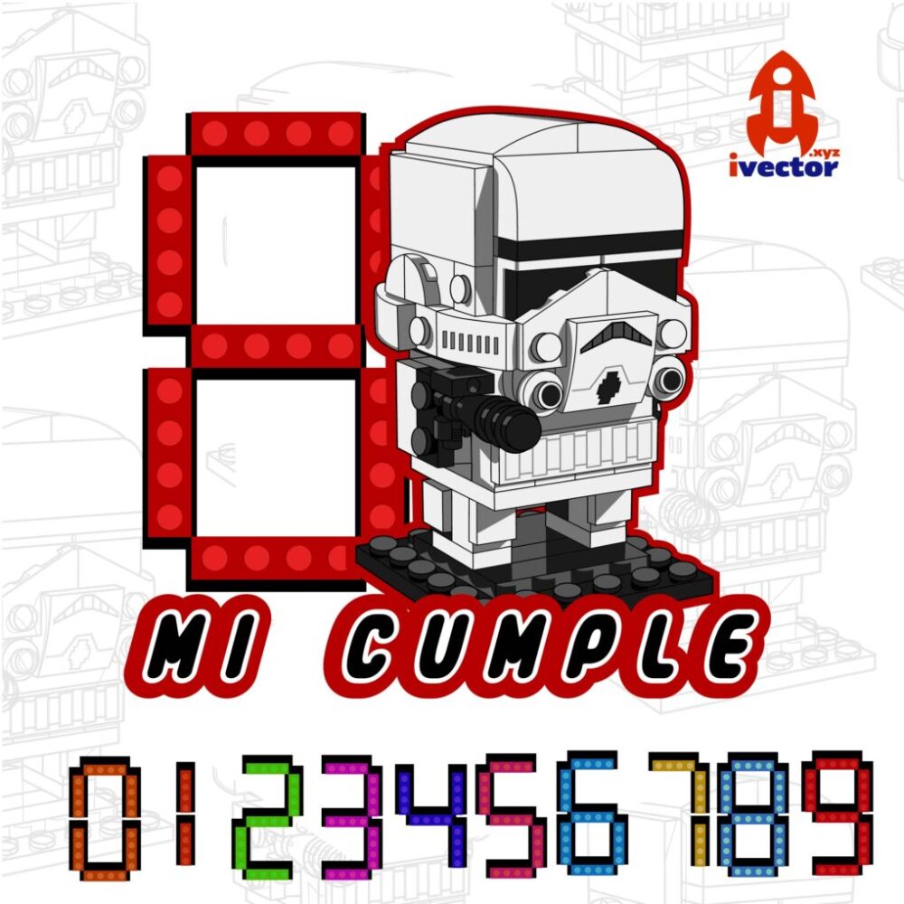 STORM TROOPER BRICKHEAD VECTOR EPS PDF EDITABLE