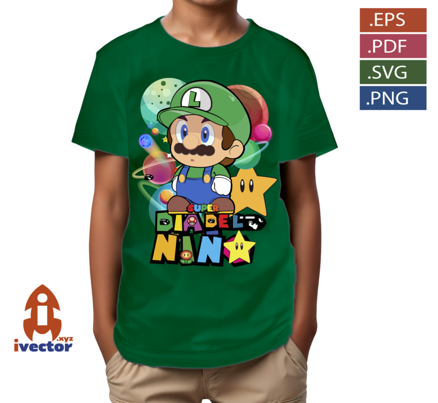 SUPER-LUIGI-BROS-DIA-DEL-NINO-VECTOR-EDITABLE_P1 SUPER LUIGI BROS DIA DEL NIÑO VECTOR EDITABLE