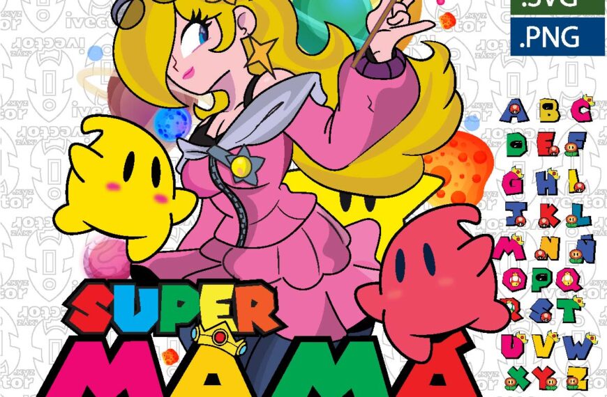SUPER MAMÁ PEACH VECTOR EDITABLE EPS PDF