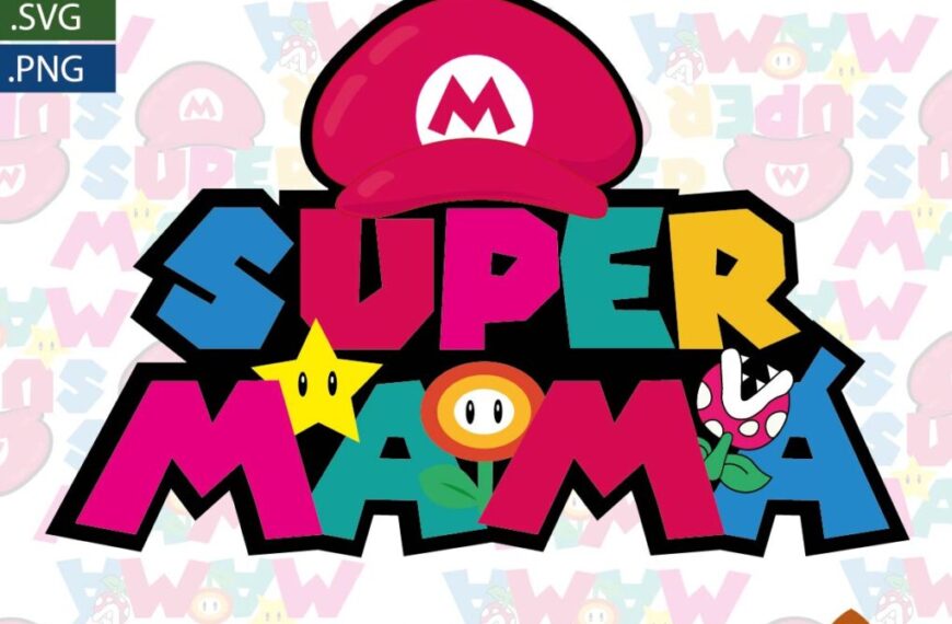 SUPER MAMÁ VECTOR SUPER MARIO BROS EDITABLE E