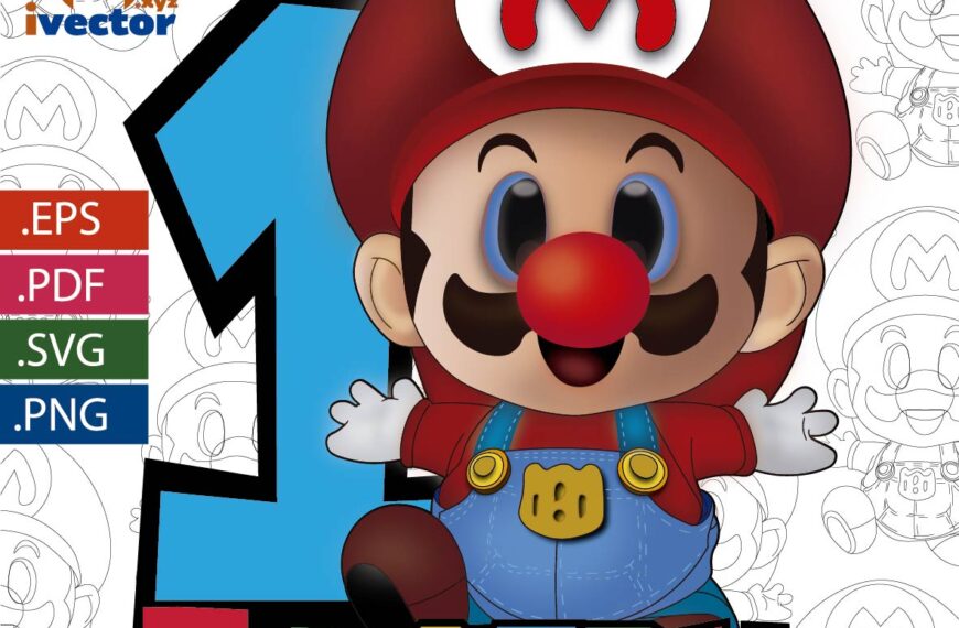 SUPER MARIO BABY VECTOR EDITABLE EPS PDF SVG