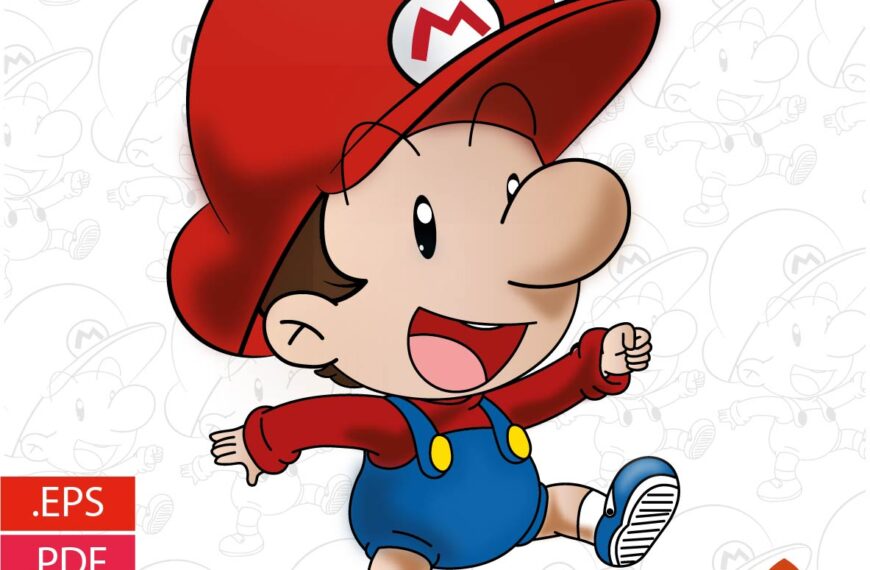 SUPER MARIO BROS BEBE VECTOR EDITABLE EPS PDF