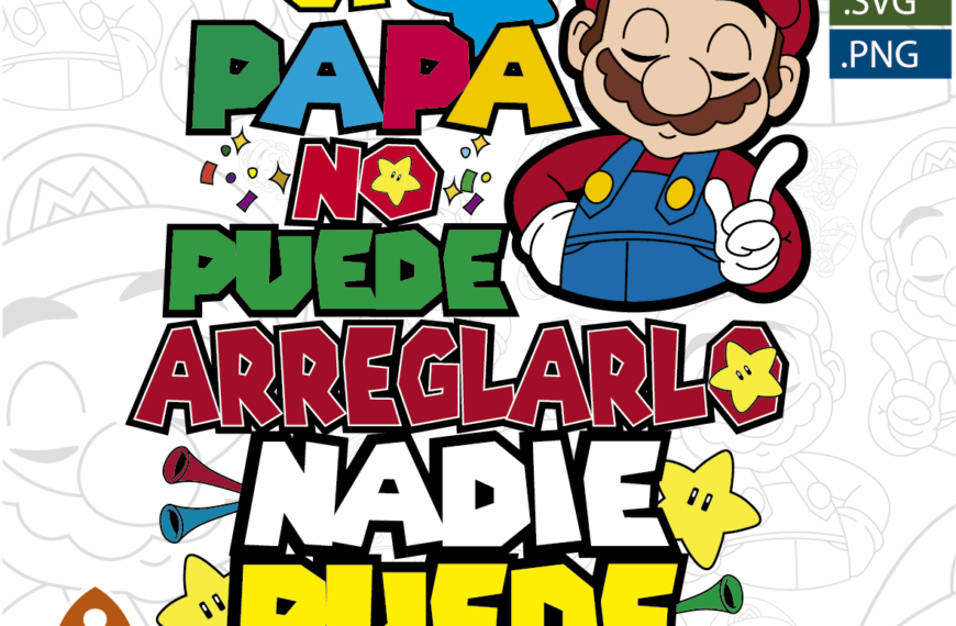 SUPER MARIO BROS DÍA DEL PADRE PAPA VECTOR