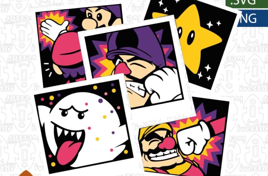 SUPER MARIO BROS FOTO VECTOR EDITABLE