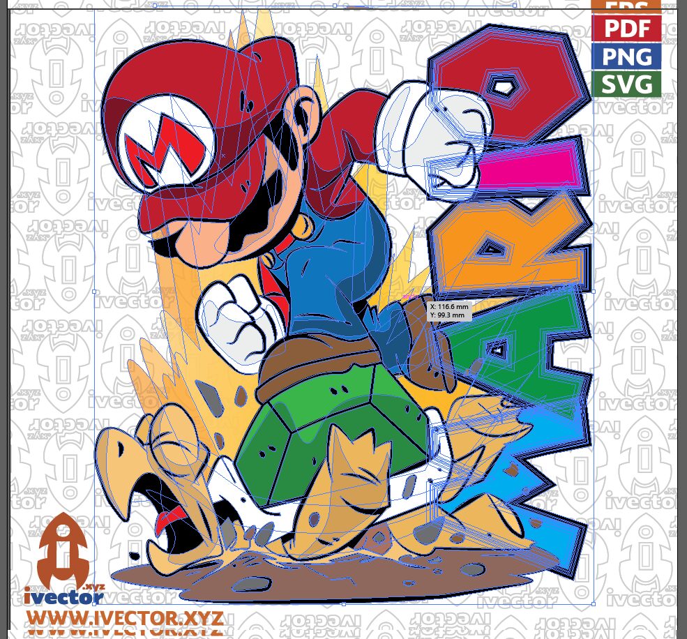 SUPER-MARIO-BROS-HONGO-VECTOR-P1 Retro Adventure Plumber Vector – Gamer Design for Sublimation and Crafts