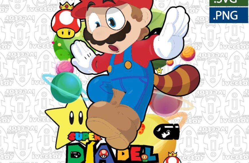 SUPER MARIO BROS MAPACHE DIA DEL NIÑO VECTOR