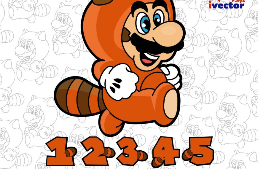 SUPER MARIO BROS MAPACHE NUMEROS CUMPLEAÑOS EPS PDF VECTOR EDITABLE