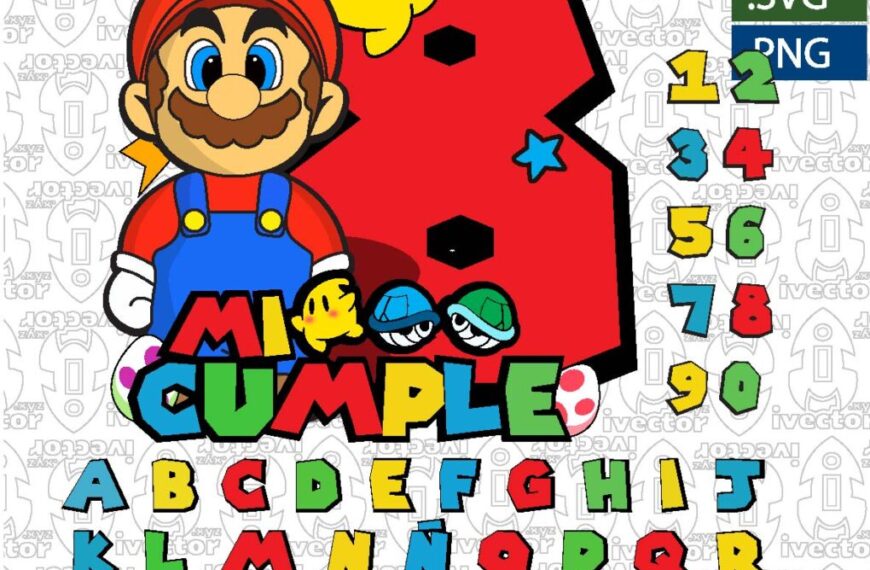 SUPER MARIO BROS VECTOR CUMPLEAÑOS RECURSOS