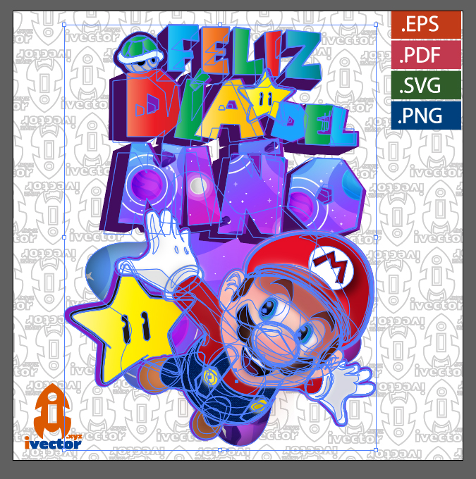 SUPER-MARIO-GALAXY-VECTOR-3D-DIA-DEL-NINO_2 SUPER MARIO GALAXY VECTOR 3D DIA DEL NIÑO