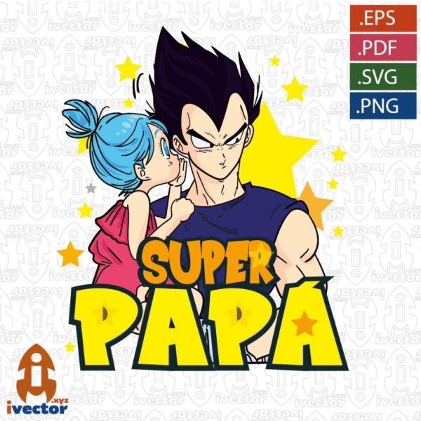 SUPER-PAPA-DRAGON-BALL-VEGUETA-EDITABLE-01-600x600 Vectores completamente editables