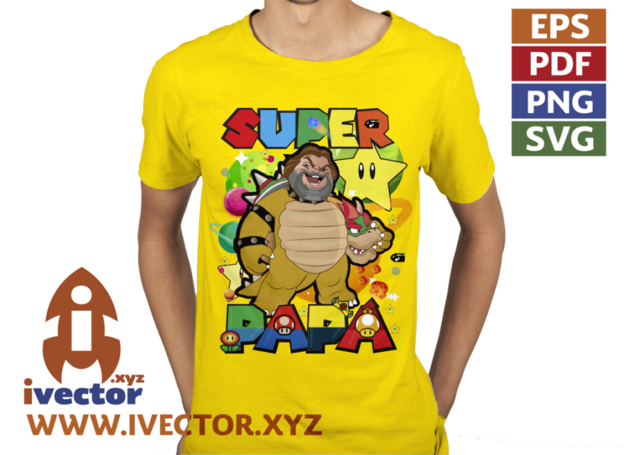 SUPER-PAPA-JACK-BLACK-SUPER-MARIO-VECTOR-EDITABLE_P1 SUPER PAPÁ JACK BLACK SUPER MARIO VECTOR EDITABLE
