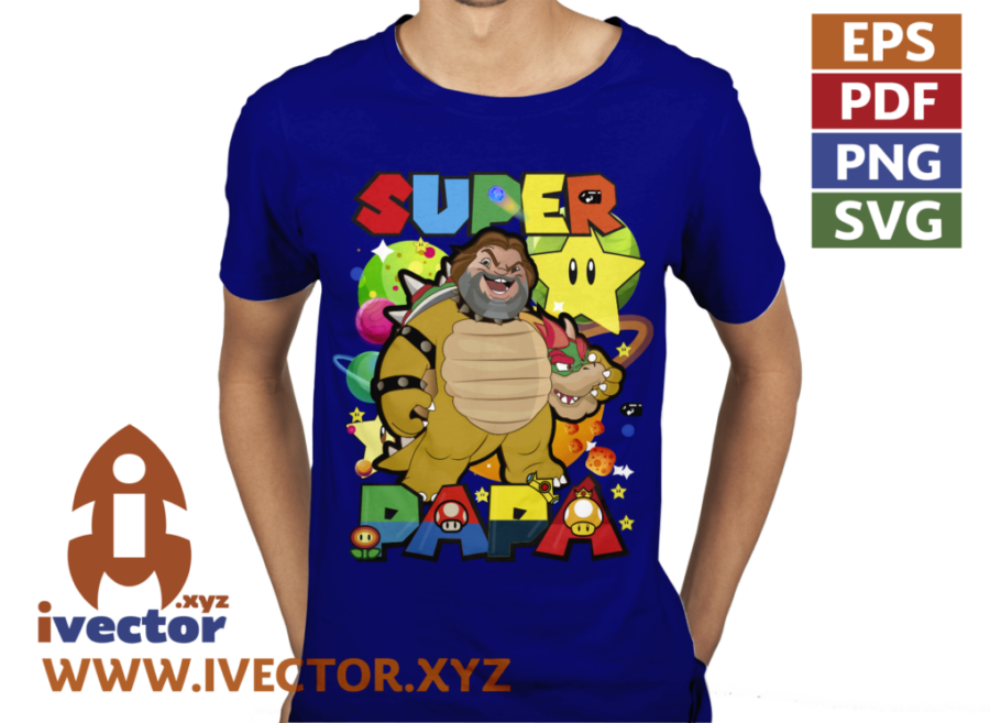 SUPER-PAPA-JACK-BLACK-SUPER-MARIO-VECTOR-EDITABLE_P4 SUPER PAPÁ JACK BLACK SUPER MARIO VECTOR EDITABLE
