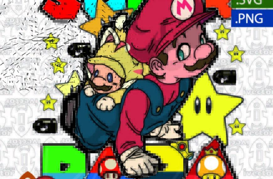 SUPER PAPA MARIO BROS BEBÉ EDITABLE EPS PDF