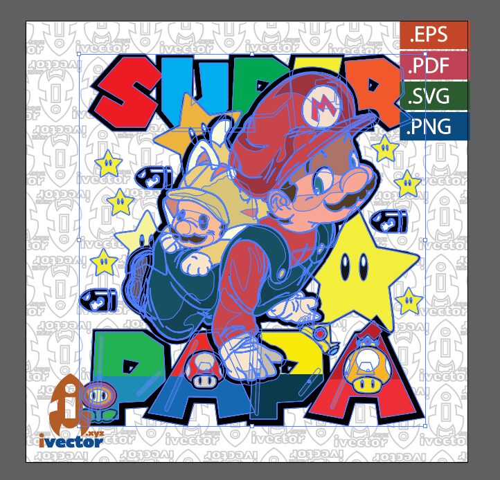 SUPER-PAPA-MARIO-BROS-BEBE-EDITABLE-EPS-PDF-02 SUPER PAPA MARIO BROS BEBÉ EDITABLE EPS PDF
