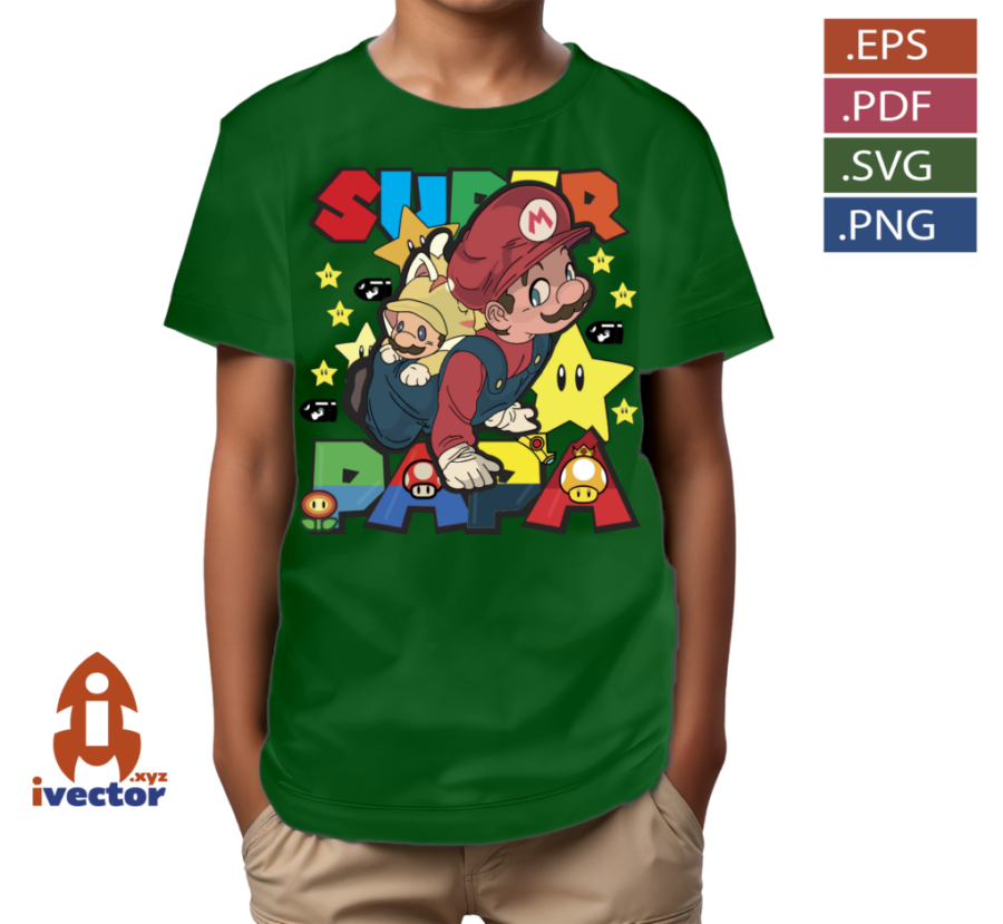 SUPER-PAPA-MARIO-BROS-BEBE-EDITABLE-EPS-PDF-p2 SUPER PAPA MARIO BROS BEBÉ EDITABLE EPS PDF